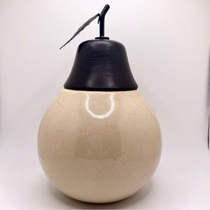 Bronze Metal and Ceramic Decorative Pear